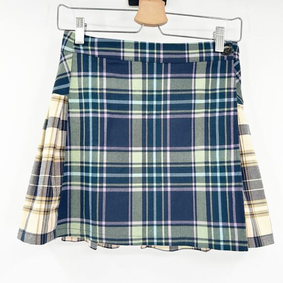Urban Outfitters UO Womens Preppy Academia Tartan Plaid Pleated Mini Skirt Small - Picture 2 of 7